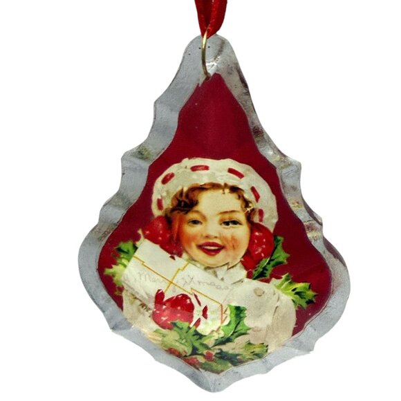 Two's Company Christmas Ornaments Set of 4 Glass Victorian Style Holiday - Picture 5 of 15